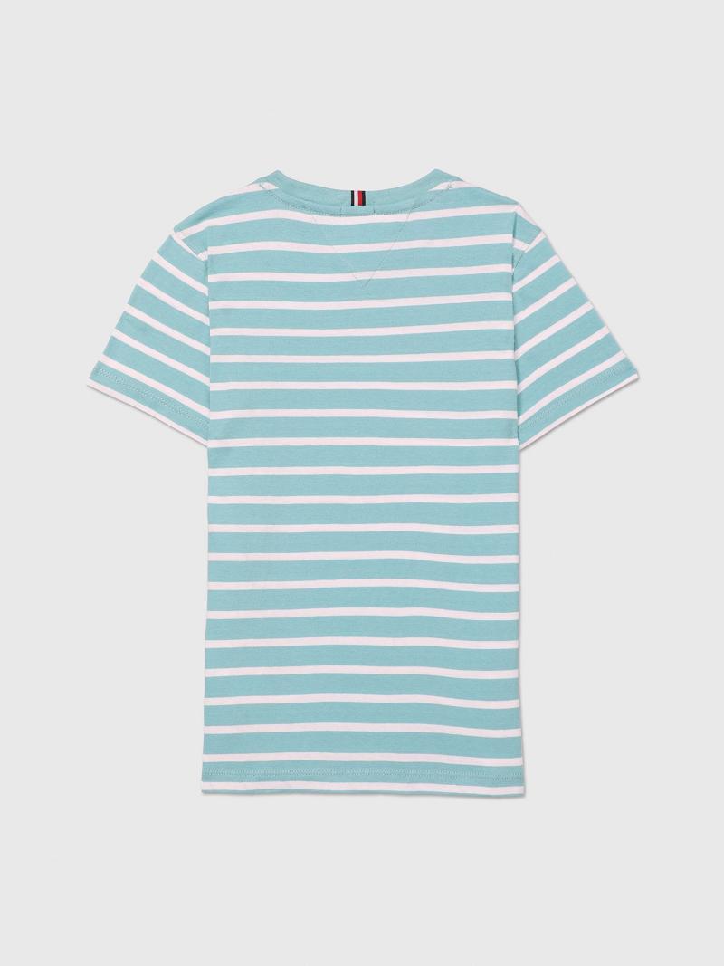 Fiú Tommy Hilfiger Stripe Póló Menta | HU 2294BEX